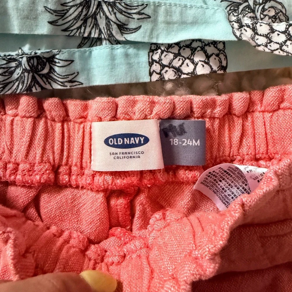 Old Navy Kids Pineapple Print Set - Blue and orange